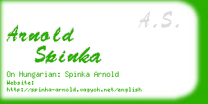arnold spinka business card